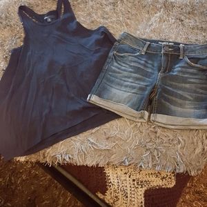 Tank top amd short ooutfir